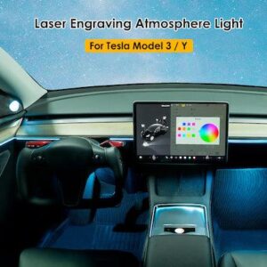 Laser Engraving Atmosphere Light for Model3(2021-2023)/Y (2022-2024)