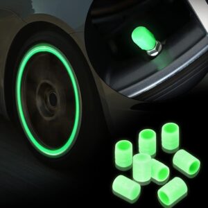 Luminous Tyre Valve Stem Caps (Green)