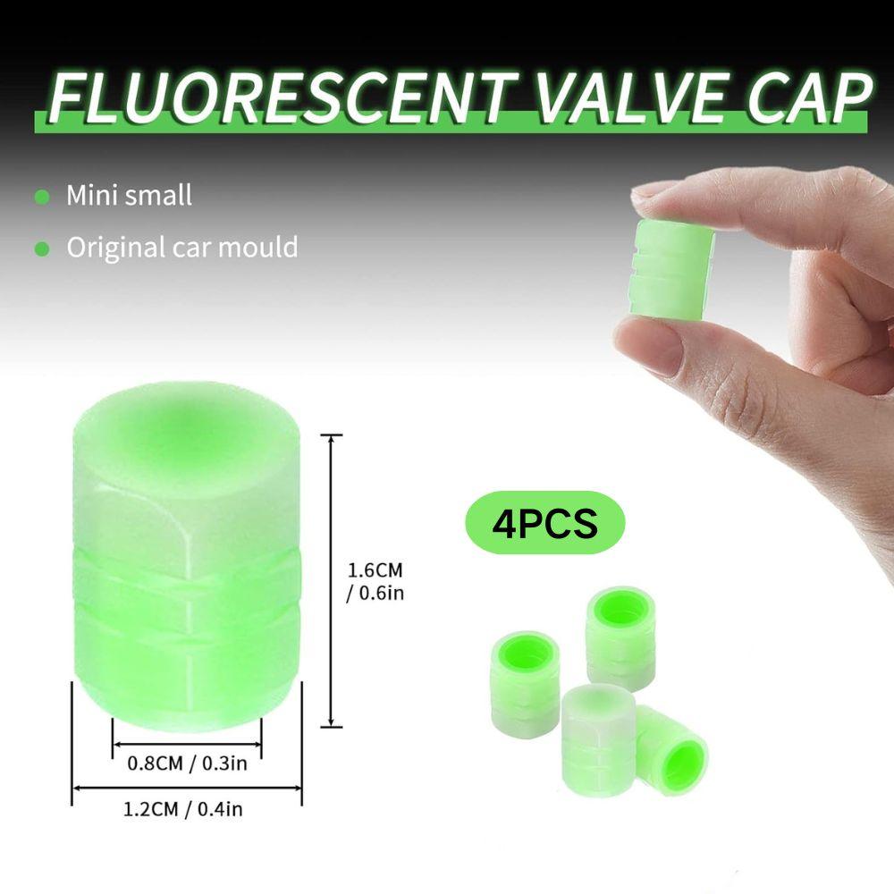 Luminous Tyre Valve Stem Caps (Green) - Image 2