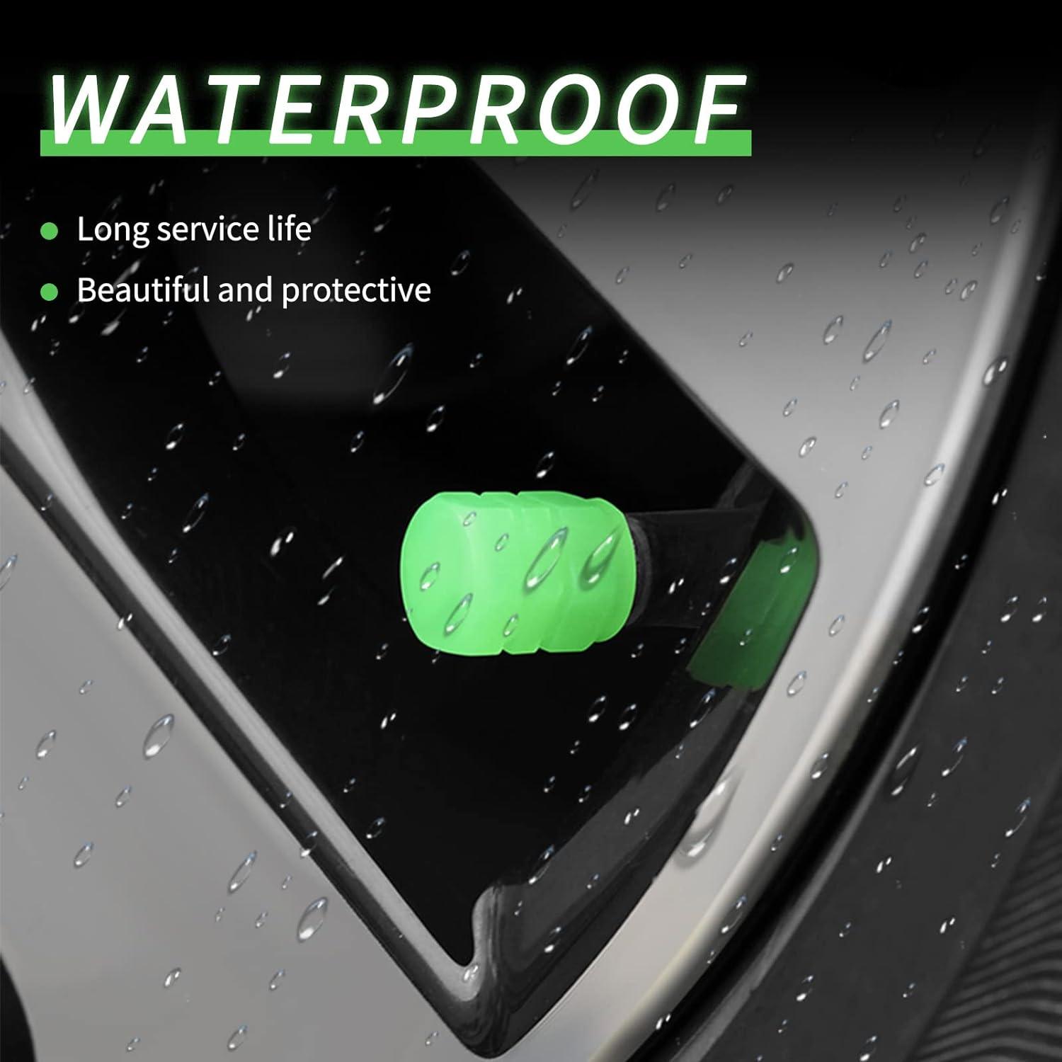 Luminous Tyre Valve Stem Caps (Green) - Image 3
