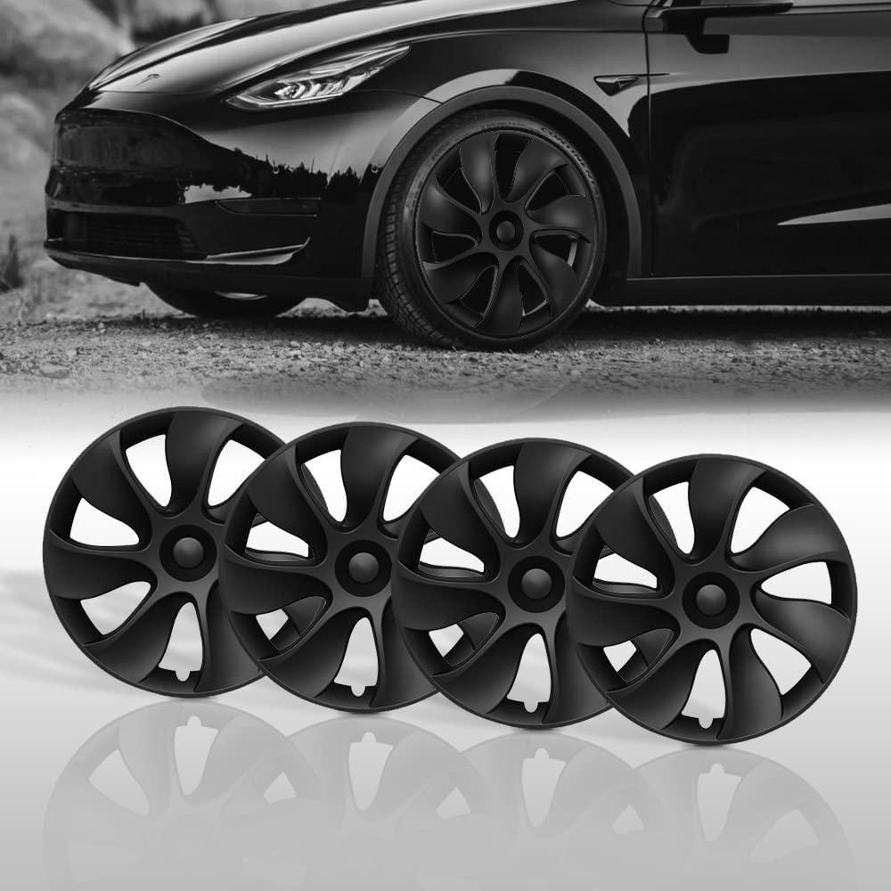 19‘’ Turbine Symmetrical Wheel Covers Matt Black Type A for Model Y(2022-2024) - Image 2