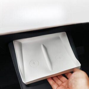 Center Console Wireless Charging Silicone Liner Protector For Model 3 (2024-2026)/Model Y(2025-2026))